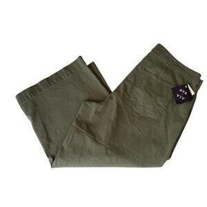 Ava & Viv Olive Green Wide Leg Jeans - Size 22 - NWT